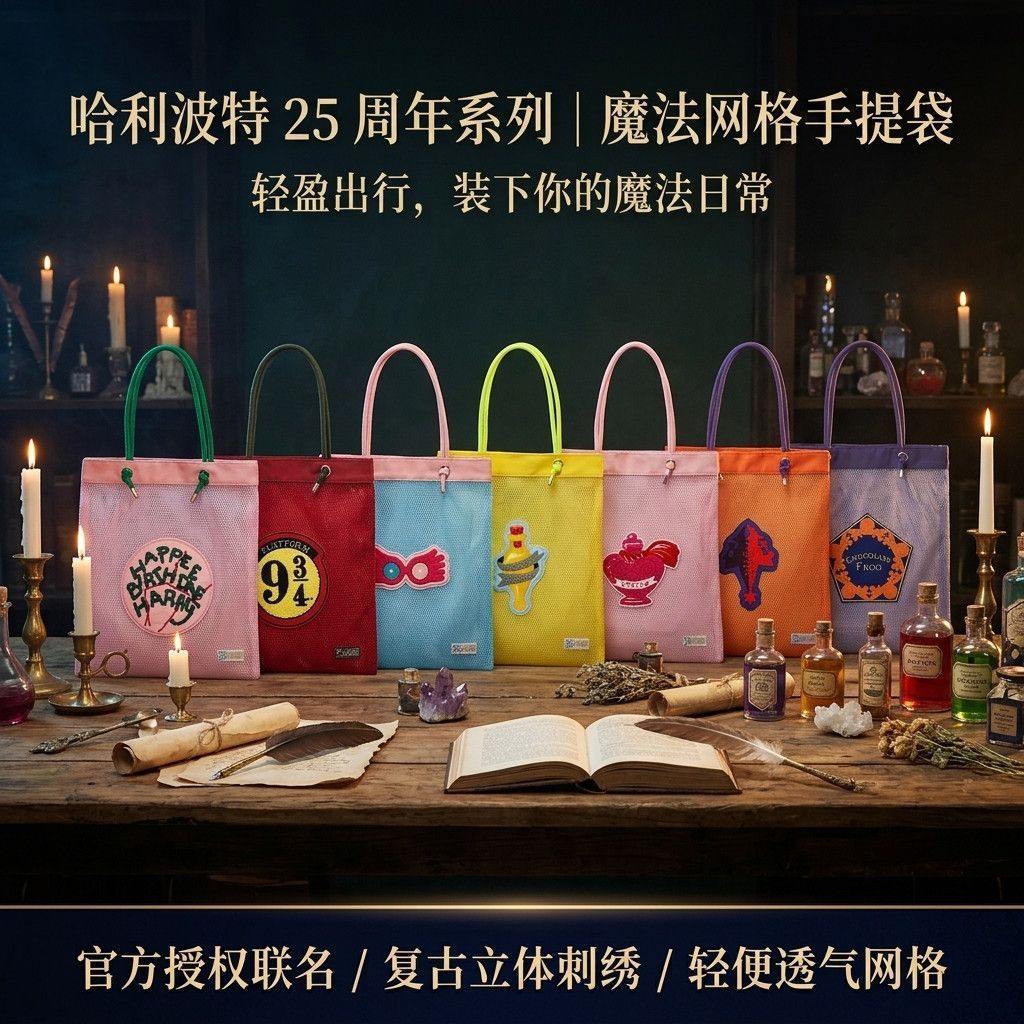 Potter Sea Single Agent Cake 25th Anniversary Grid Handbag Handbag Spirit Shopping Bag Commemorative