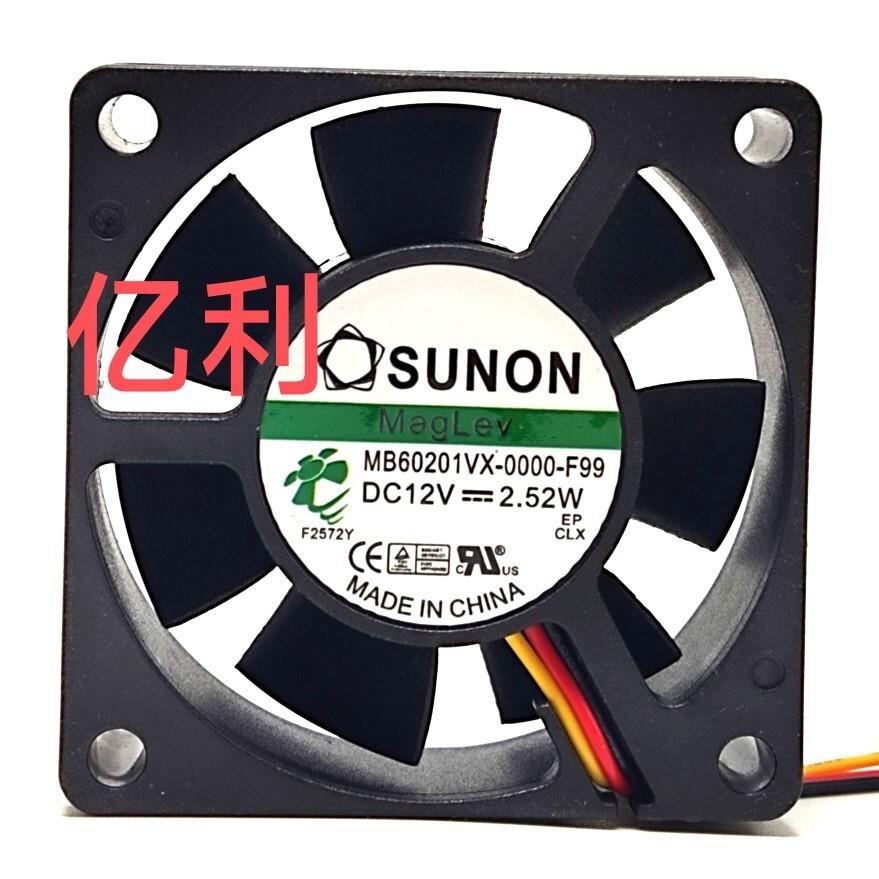 MB60201VX-0000-F99 SUNON Jianzhun 6020 6 ซม. 12V 2.52W พัดลมระบายความร้อน