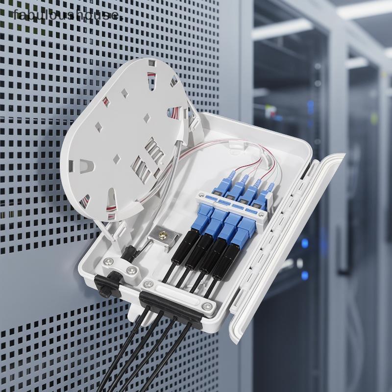 FLTH 4 Core Fiber Optic Terminal Box FTTH Smart Home Fiber Cabling Plug and Play Access Point Easy E