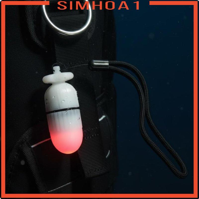 [Simhoa1] คู่หูใต้น้ํา Beacon Light 100m ถังดําน้ํากันน้ํา Beacon Light Lanyard