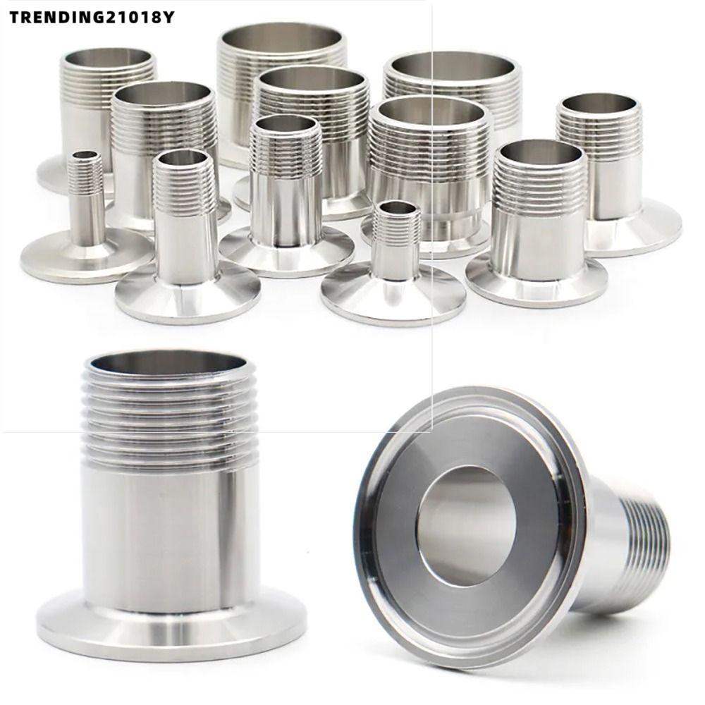 TRENDING21018Y 1 ชิ้น Tri Clamp, DN15-DN40 SUS304 ท่อสุขาภิบาลข้อต่อ, 1/4 "3/8" 1/2" 3/4" 1" Homebre