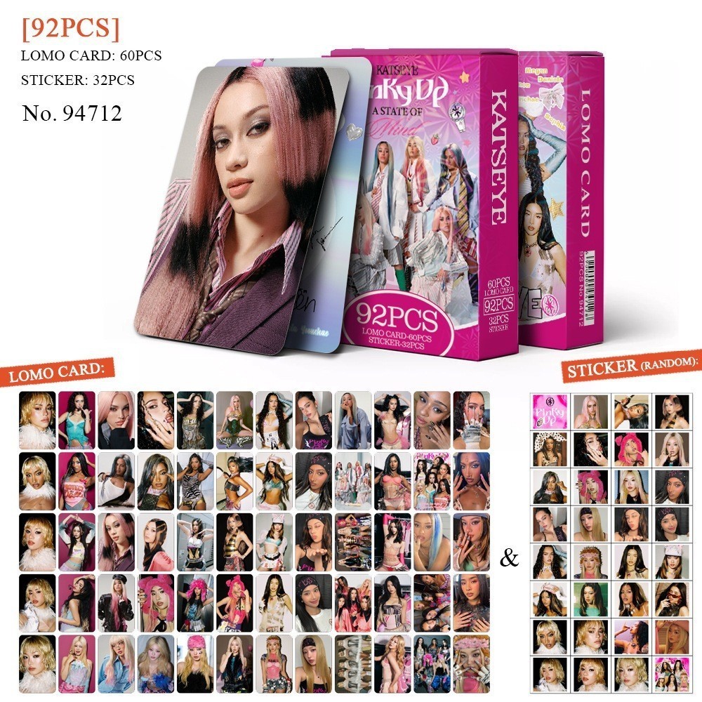 การ์ดรูปถ่าย 92 ดาว KATSEYE อัลบั้มใหม่ PINKY UP การ์ด LOMO ของสินค้า Star