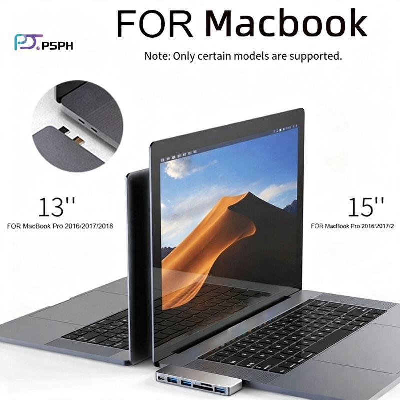 USB-C 3.0 สําหรับ 3 4K - อะแดปเตอร์ที่รองรับ 6IN1 Type-C Hub PD 100w TF SD Reader Slot