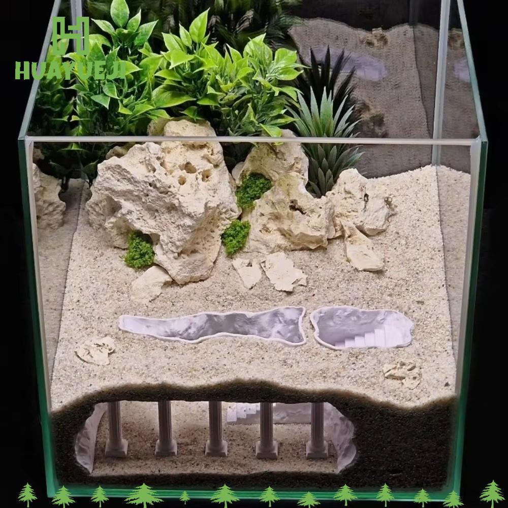 YUEJI Aquascaping Decor, Hiding House Printing Fish Tank Cave, Safe Cave Shape Cave Fish Hideout Aqu