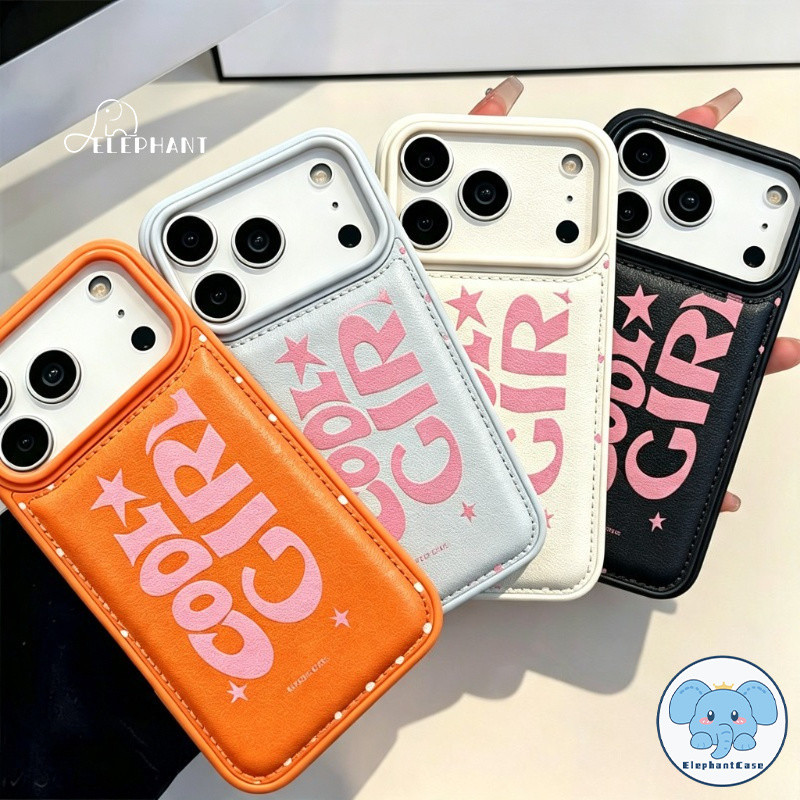 เคสพองรูใหญ่ ลายCOOL GIRL สไตล์ฮิต ป้องกันกระแทก สำหรับIPhone 18 17 14 15 11 16 AIR 13 12 Pro Max 14 15 7 16 8 Plus
