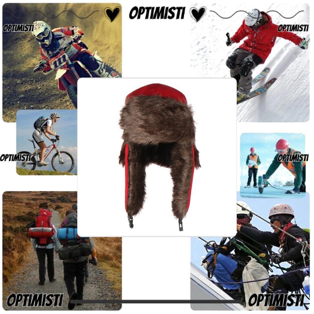 OPTIMISTI8E หมวกฤดูหนาว Earflap Warm Men Women Winter Cap