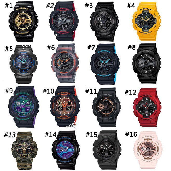 QIXIAO ขายร้อน  G-Shock GA100 นาฬิกาผู้ชายกีฬานาฬิกา Army Blue GA-100CM-8A gshock