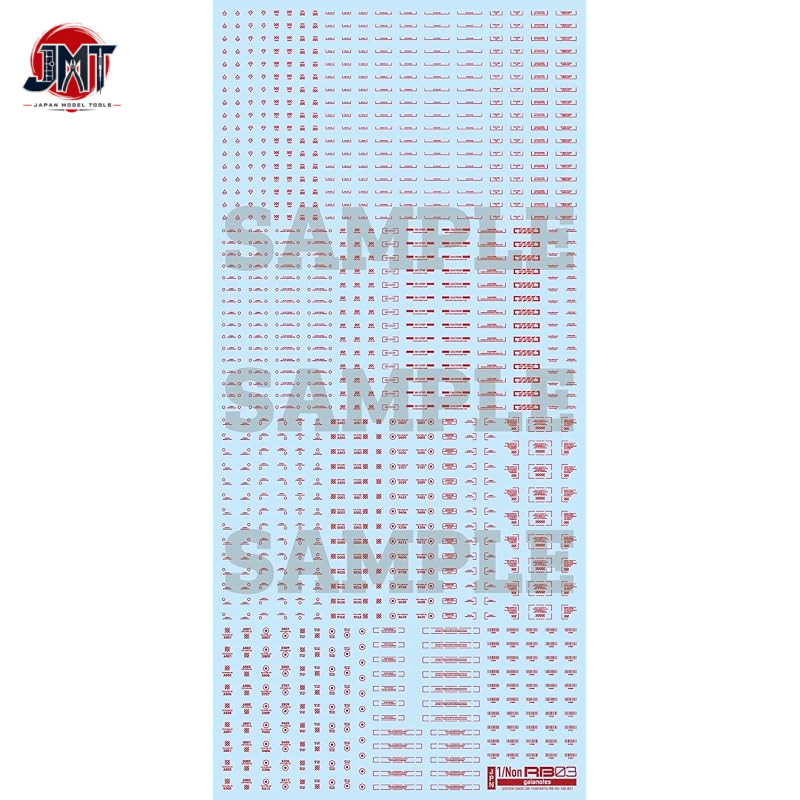 Gaia Notes Decal Series GND-03 Caution Decal, Foil Red, Model-Making Decal, 77022