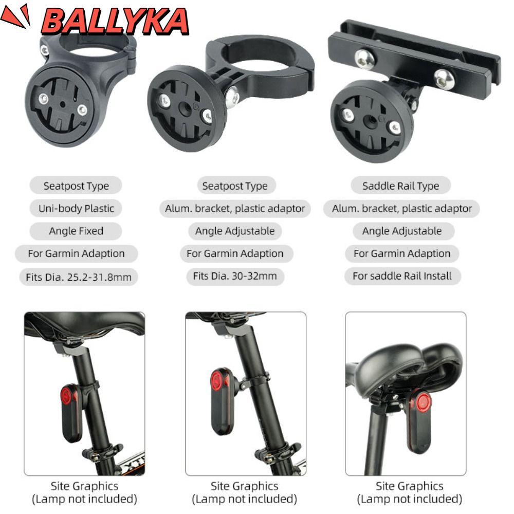 BALLYKA รางจักรยานที่มีประโยชน์ไฟท้ายสําหรับ Varia Seatpost Mount