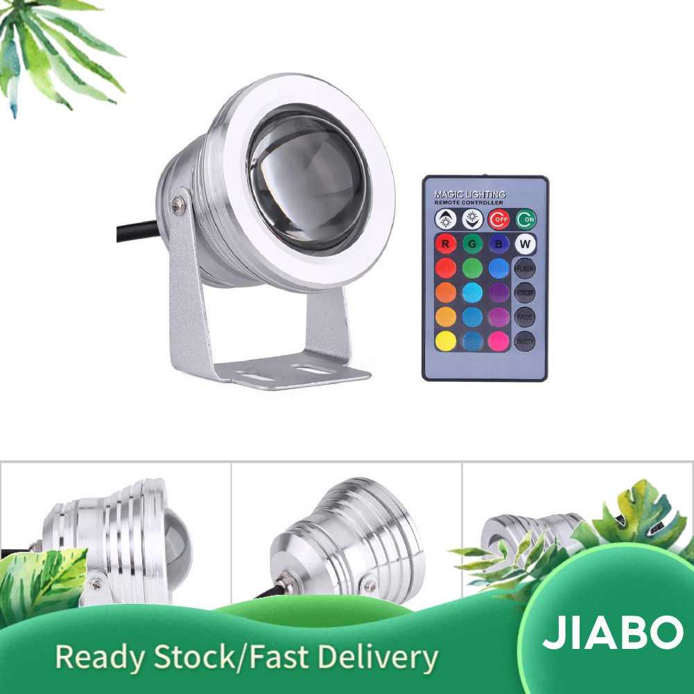 Jiabo Acouto LED Spotlight 12V Marine เรือยอชท์เรือ 10W RGB LED Spot Light โคมไฟกันฝนพร้อมรีโมทคอนโท