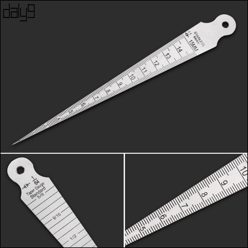 Dal 0-15 มม.สแตนเลสสตีล Wedge Feeler สําหรับ Hole Taper Gauge Test Ulnar เมตริก I