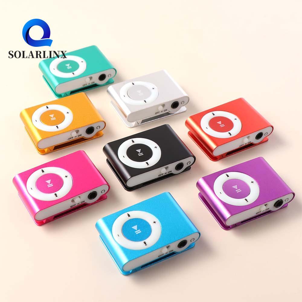 SOLARLINX MP3 Player แฟชั่นแบบพกพา Media Player Walkman กระจกโลหะกีฬา MP3