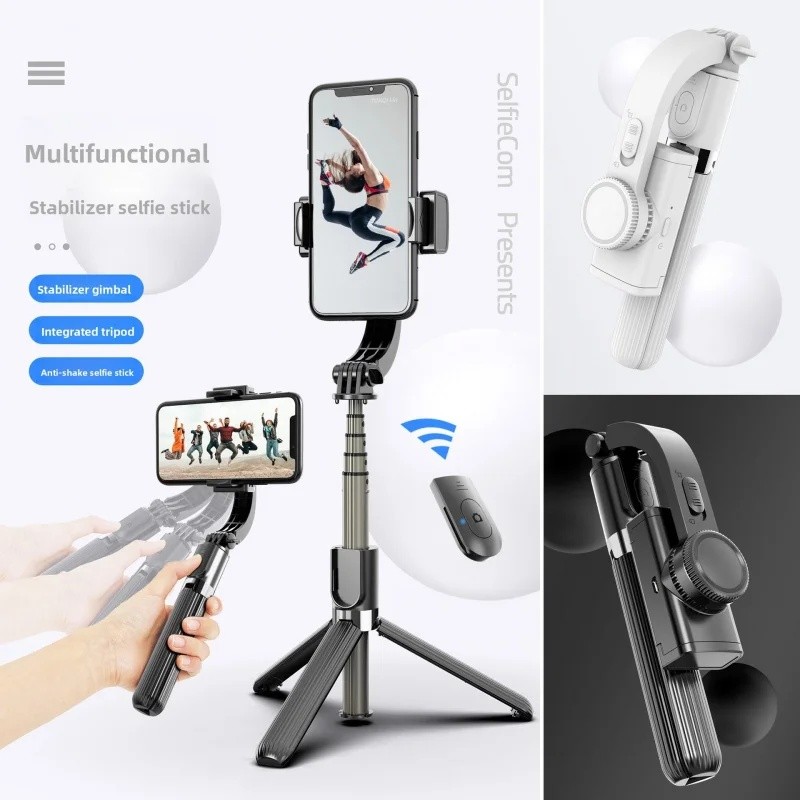 L08 Selfie Stick ขาตั้งกล้อง Stabilizer มือถือ Gimbal Anti-shake 3-in-1 โทรศัพท์กล้อง Mount สําหรับ 