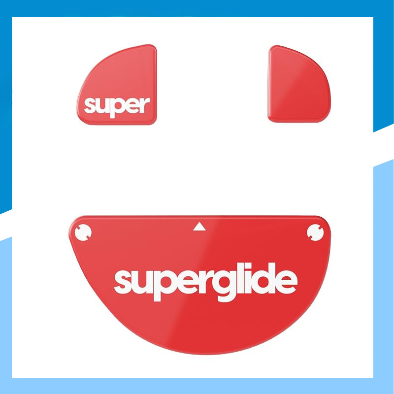 Superglide2 Type-C Glass Mouse Skates for Zowie EC Wireless Series, Low-Friction Feet