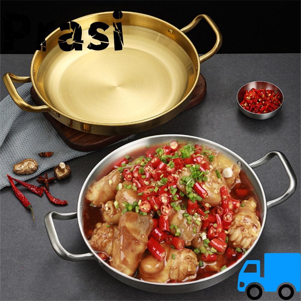 PRASI หม้อข้าวอาหารทะเล เครื่องครัวสแตนเลส กระทะซอส Paella