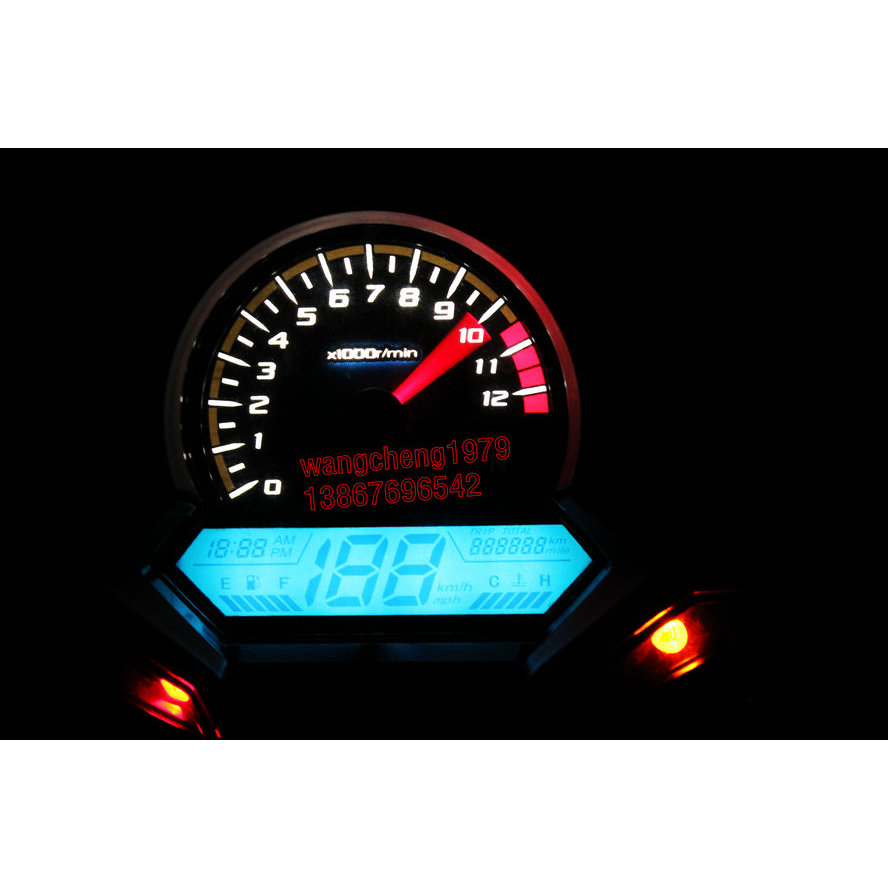รถจักรยานยนต์ Rider รถ Huqi ดัดแปลงเครื่องมือ LCD CBR สาย LCD อุณหภูมิน้ํา Air Block 1-6 เกียร์