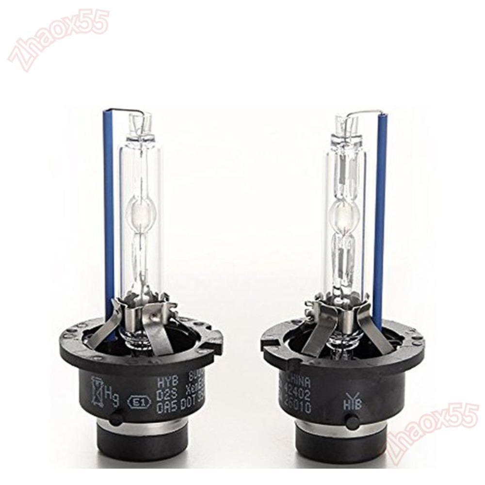 ZHAOX ไฟหน้า HID 2 ชิ้น, เปลี่ยนไฟหน้าซีนอนสีขาวอบอุ่น, D2S D2C 4300K/6000K/8000K 35W LED ไฟหน้า