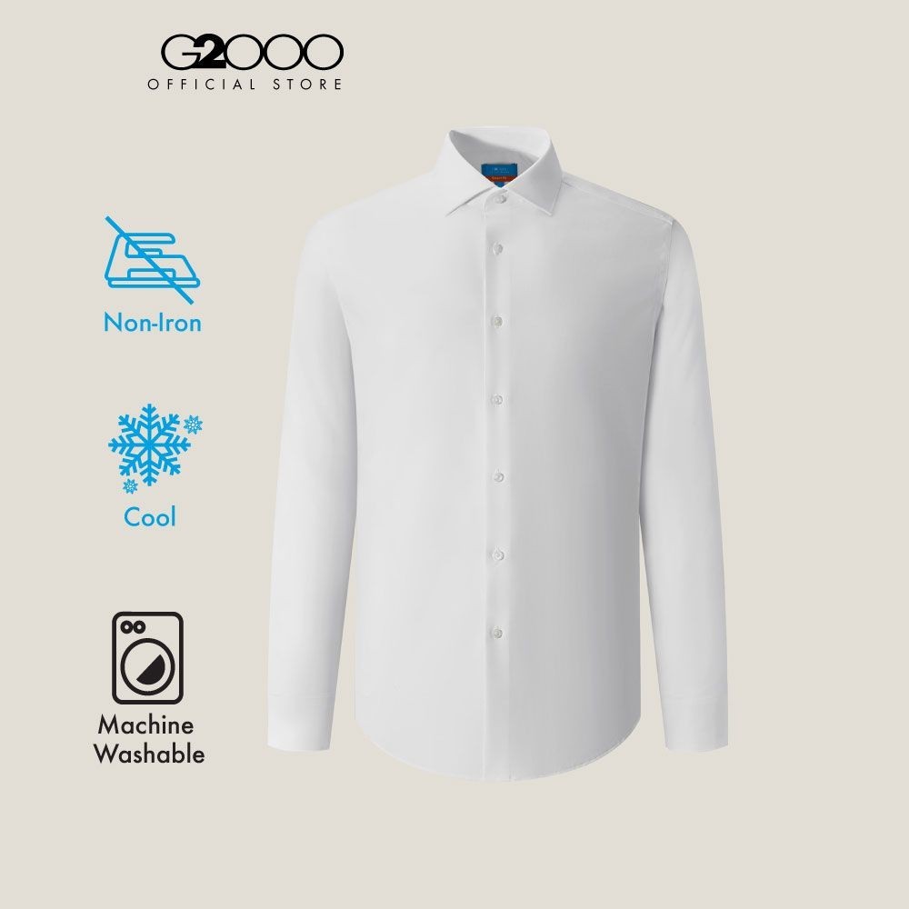 G2000 เสื้อเชิ้ตแขนยาวแบบทางการสำหรับผู้ชาย ทรง Smart Fit รุ่น 5112343200 WHITE