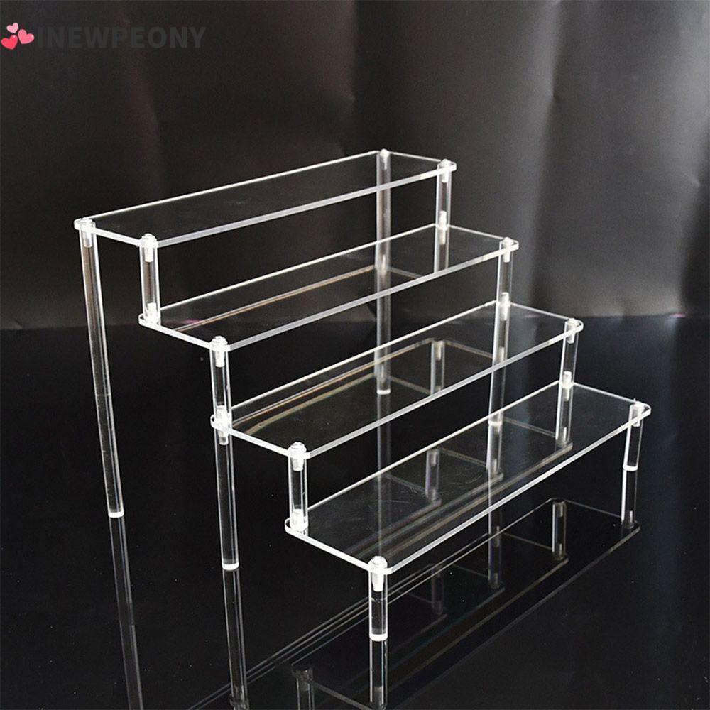 INEWPEONY Storage Racks Handle Trapezoidal Display Shelf Makeup Organization Transparent Anime Figur