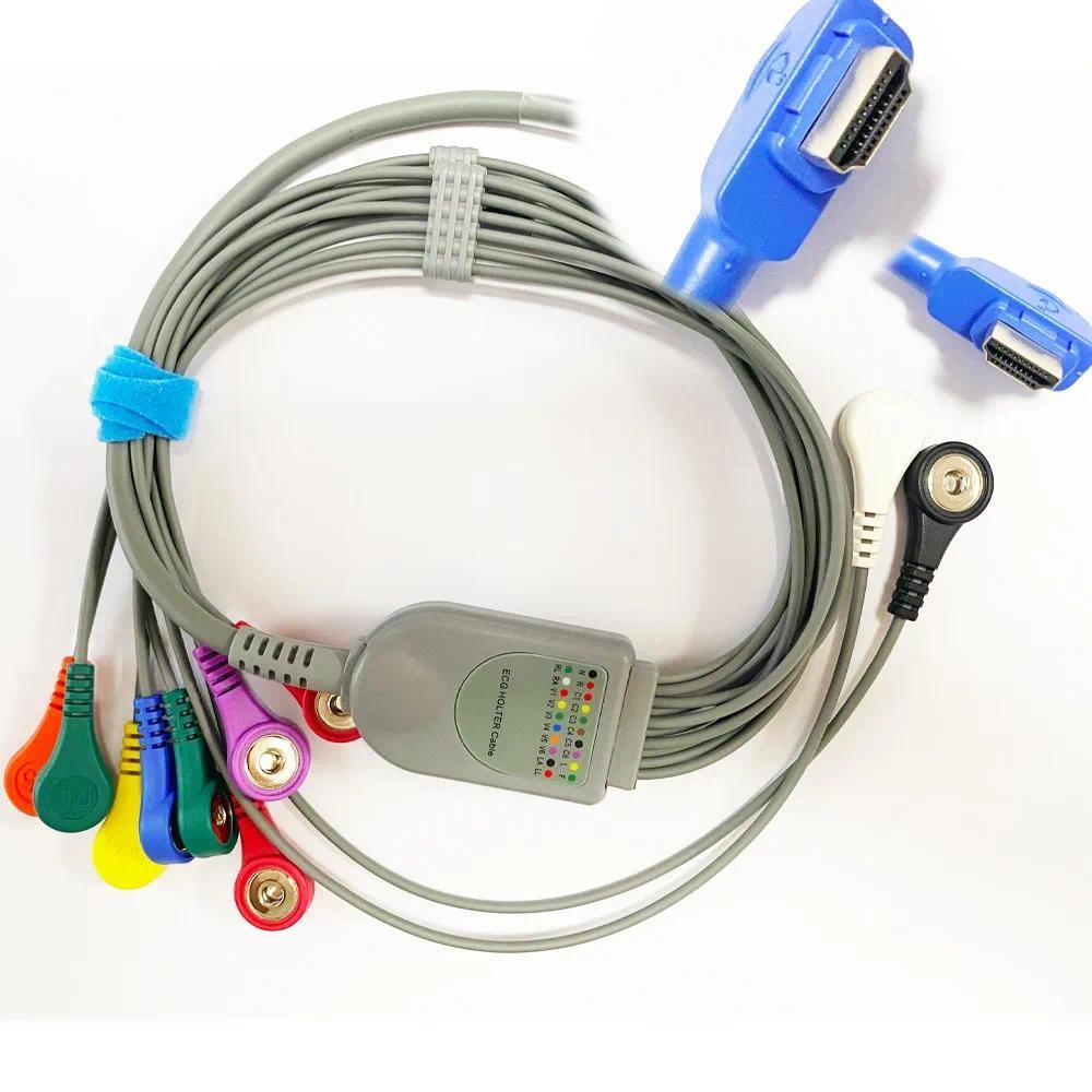 ใช้งานร่วมกับ LEPU M12 รถพยาบาล ECG สายไฟ - 10-Lead / 6-Lead Dynamic ECG Cable (ความยาว 1.2 ม.)