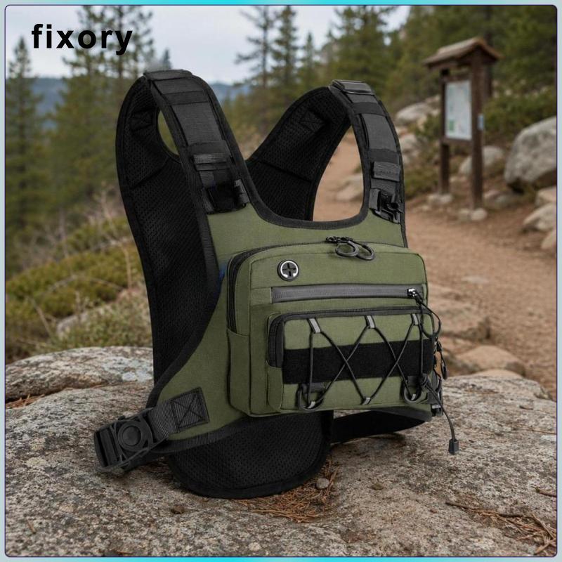 Fixory Hydration Vest กระเป๋าเป้สะพายหลัง Streamlined Running Vest กระเป๋าเป้สะพายหลังสีเทา