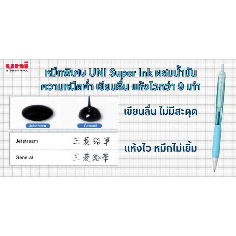UNI ปากกาลูกลื่น รุ่น SXN-101FL สีฟ้าสกายบลู ขนาด 0.5 มม. — صورة 4
