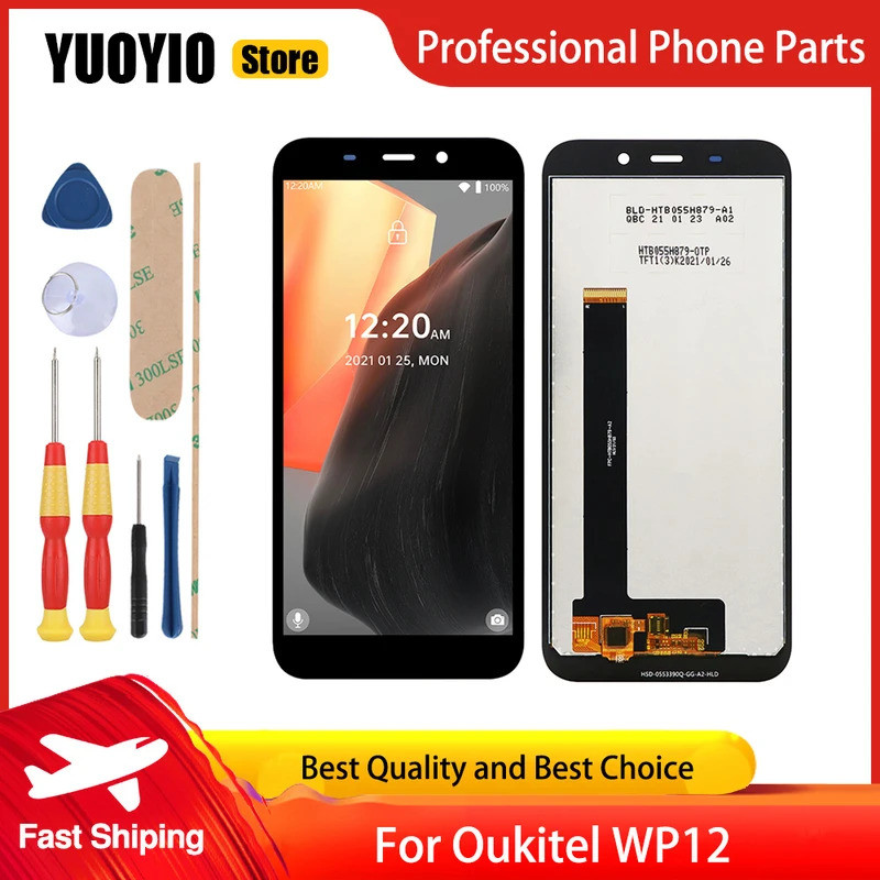 ใหม่ Original 5.5 นิ้ว OUKITEL WP12 WP12 Pro จอแสดงผล LCD Touch Screen Digitizer Assembly 100% ใหม่ 