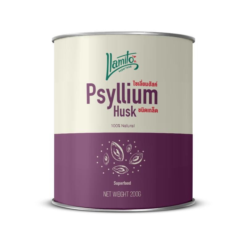 Llamito ไซเลี่ยมฮัสค์ ชนิดเกล็ด (Psyllium Husk) ขนาด 200g ตรา ยามิโตะ