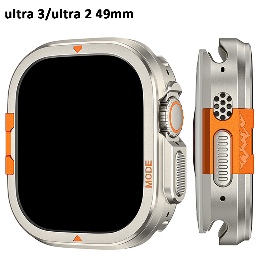 เคสโลหะอลูมิเนียมอัลลอยด์หรูหราเข้ากันได้กับ Apple Watch Ultra 3 2 49 มม. Series 11 10 46 มม.