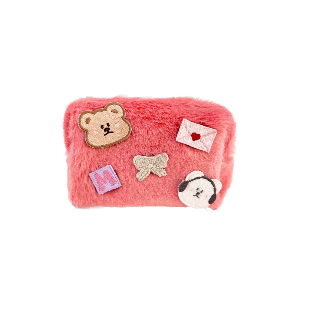 [ของสมนาคุณ ห้ามจำหน่าย] [GWP] MAYBELLINE TEDDY POUCH - PINK