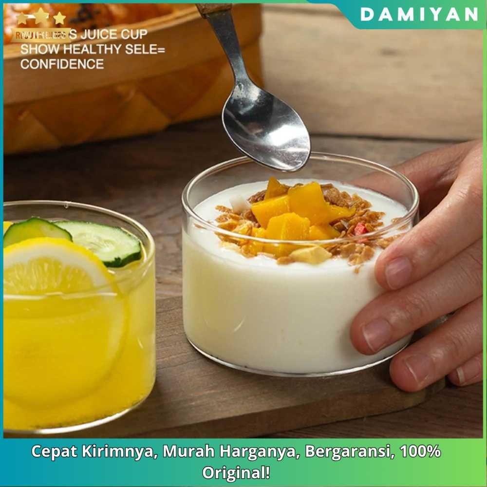 TinYi Aesthetic Glass Cup Dirty Latte Pudding Ice Cream ขนมหวานแก้ว - T-350