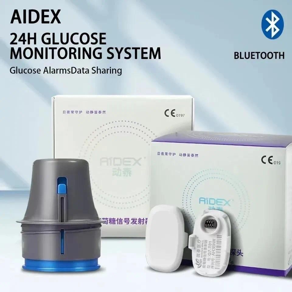 Aidex Sensor Bluetooth Scan Free Remote Data Sharing Dynamic Blood Glucose Monitoring CGMS 24h Realt