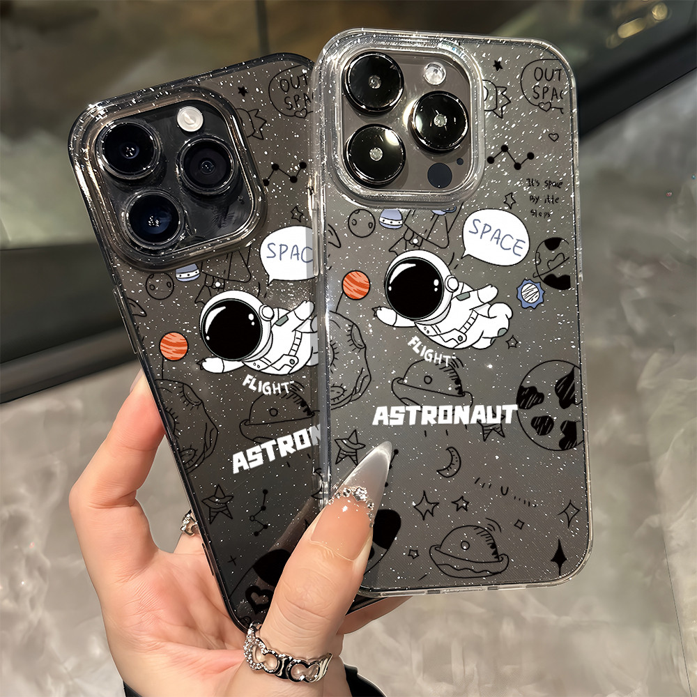 เคสโทรศัพท์ กลิตเตอร์แวววาว เคสใสนิ่มสำหรับไอโฟน For IPhone 13 14Pro 16 15  11 12Promax 6/7/8 Plus X XR XSMAX  SFGT0027