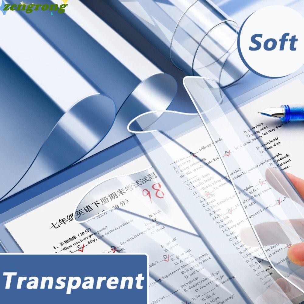 ZENGRONG โต๊ะทํางาน, PP โปร่งใสเขียน Pad, กันน้ํานุ่ม A2/A3/A4/A5/16K การเขียน Backing Board สํานักง