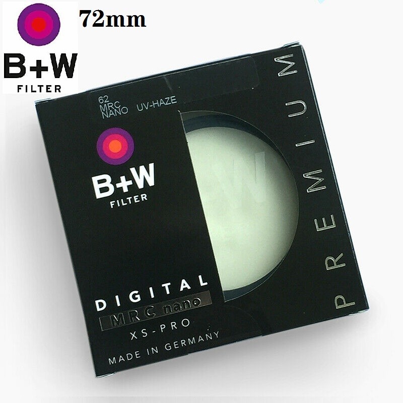 B + W UV Filter 72 มม.XS PRO MRC Nano UV HAZE ป้องกัน B + W Ultra Thin สําหรับเลนส์กล้อง SLR