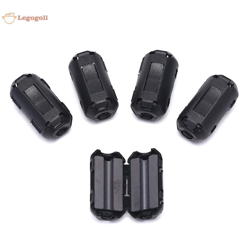 Legogoll 5 ชิ้น 3.5 มม.รองรับเสียงรบกวน EMI RFI คลิป Choke Ferrite Core สายกรองสีดํา TH