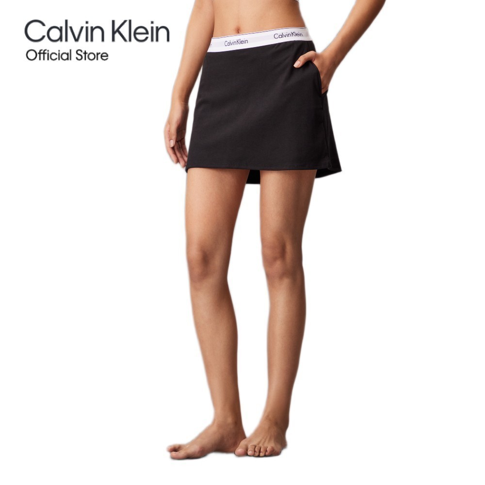 CALVIN KLEIN กระโปรงผู้หญิงพร้อมซับใน Sport Cotton Modal Skirt รุ่น GWS5T901 UB1 - สีดำ