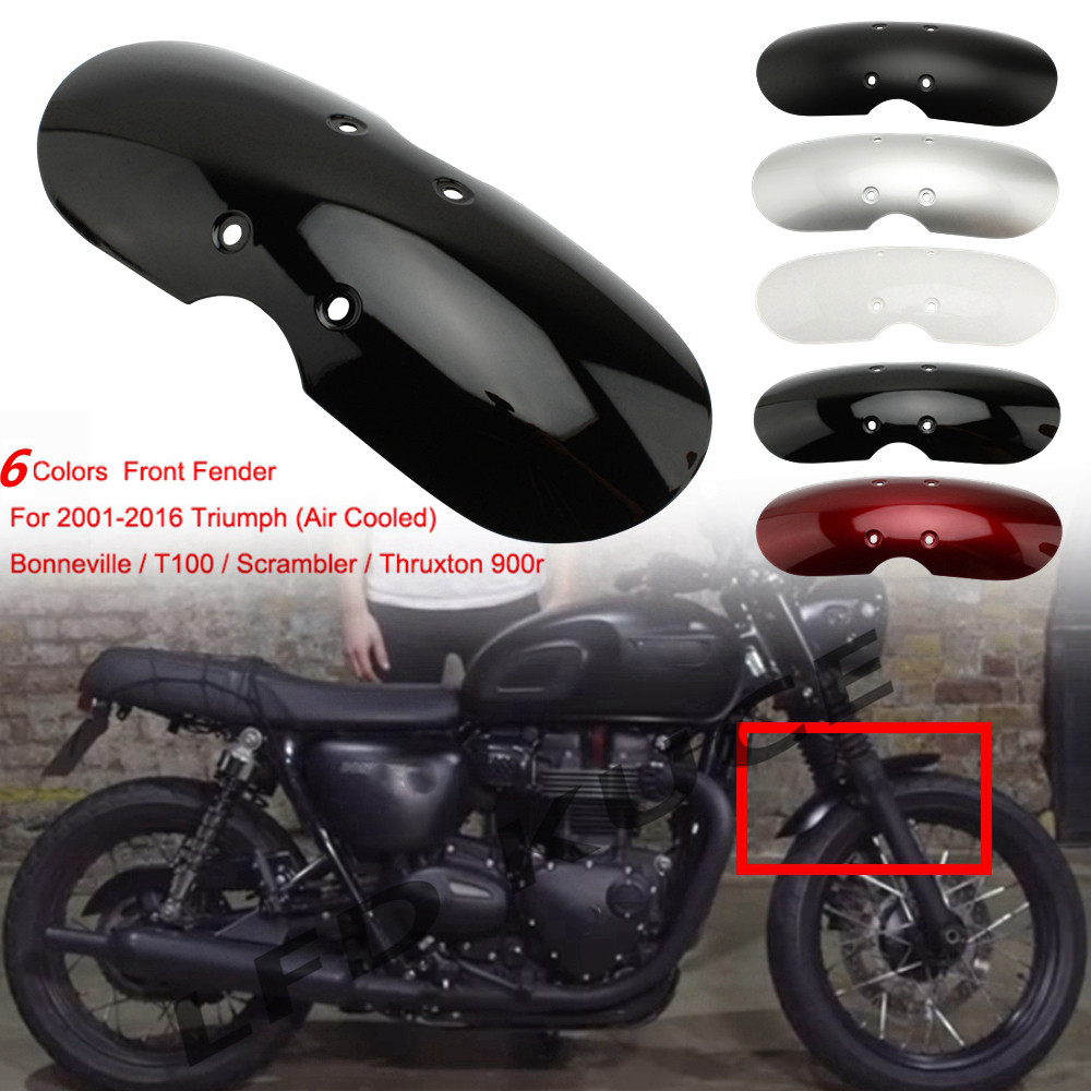 5 สี Cafe Racer รถจักรยานยนต์สั้นด้านหน้า Fender หน้ากากมอเตอร์ไซด์ Splash Mudguard Fairing Chopper fit สําหรับ Triumph Scrambler 01-16