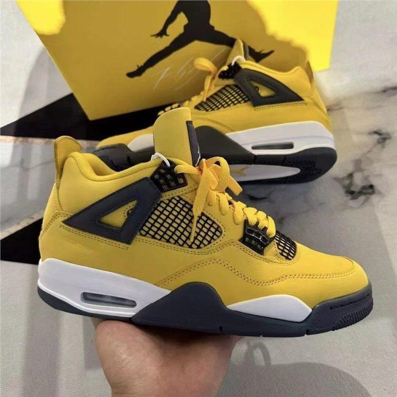 รองเท้าบาสเก็ตบอล AJ4 Pure Original สี Midnight White Cement สำหรับทั้งผู้ชายและผู้หญิง