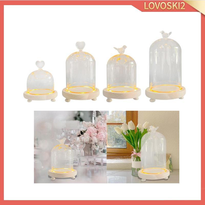 [Lovoski2] Glass Cloche Dome Cloche Dome Cloche Bell Glass Display Case Wedding Clear Bell Jar