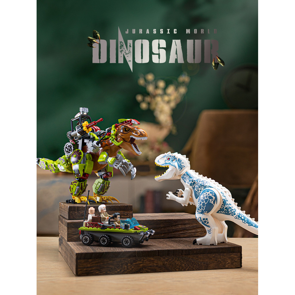 Mosasaurus ไดโนเสาร์ Building Blocks World ประกอบของเล่น Mecha Machinery Jurassic 2 Canglong 3 Tyrannosaurus เหมาะสําหรับ Lego - รูปที่ 3