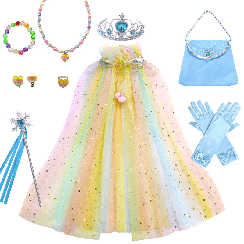 เสื้อคลุมเอลซ่าและแอนนา เครื่องแต่งกายสำหรับเด็ก การแต่งตัวเป็นเจ้าหญิง - รูปที่ 6