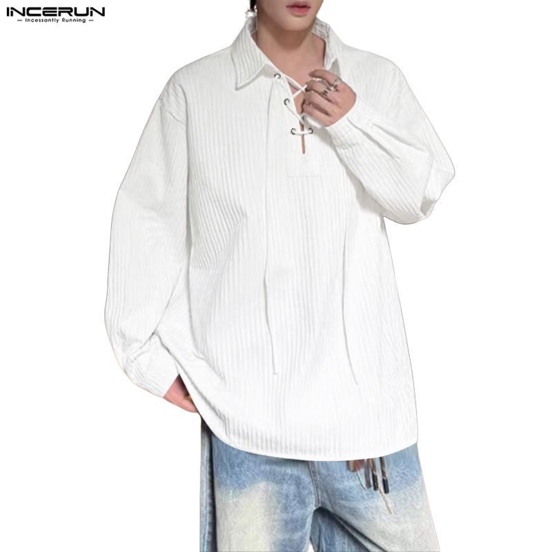เสื้อแขนยาวสไตล์เกาหลี Lapel Design สำหรับผู้ชาย