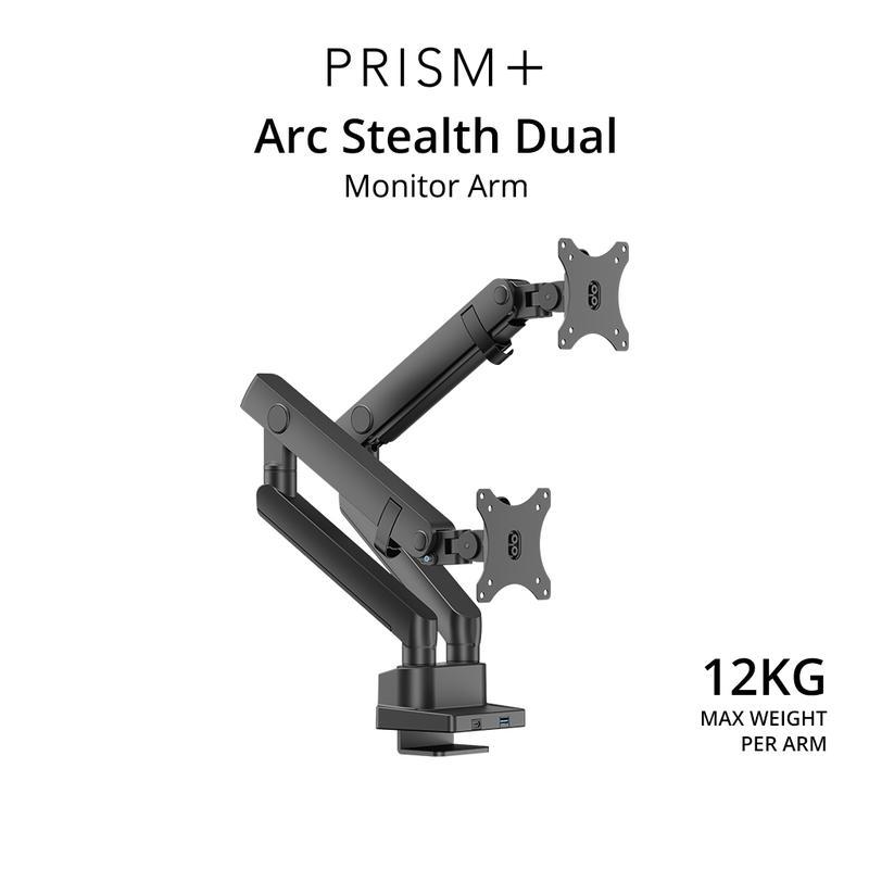 PRISM+ ARC Stealth Dual Monitor VESA Monitor Arm