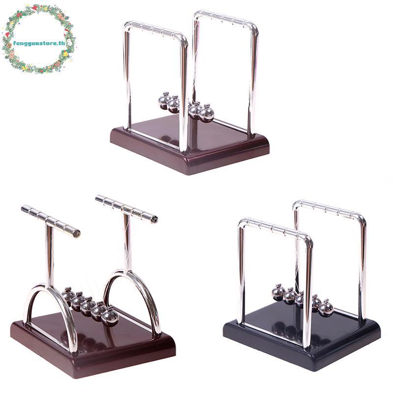 YUNSTORE Newton Cradle โลหะ สำหรับตกแต่งโต๊ะ และแสดงการทดลองทางฟิสิกส์