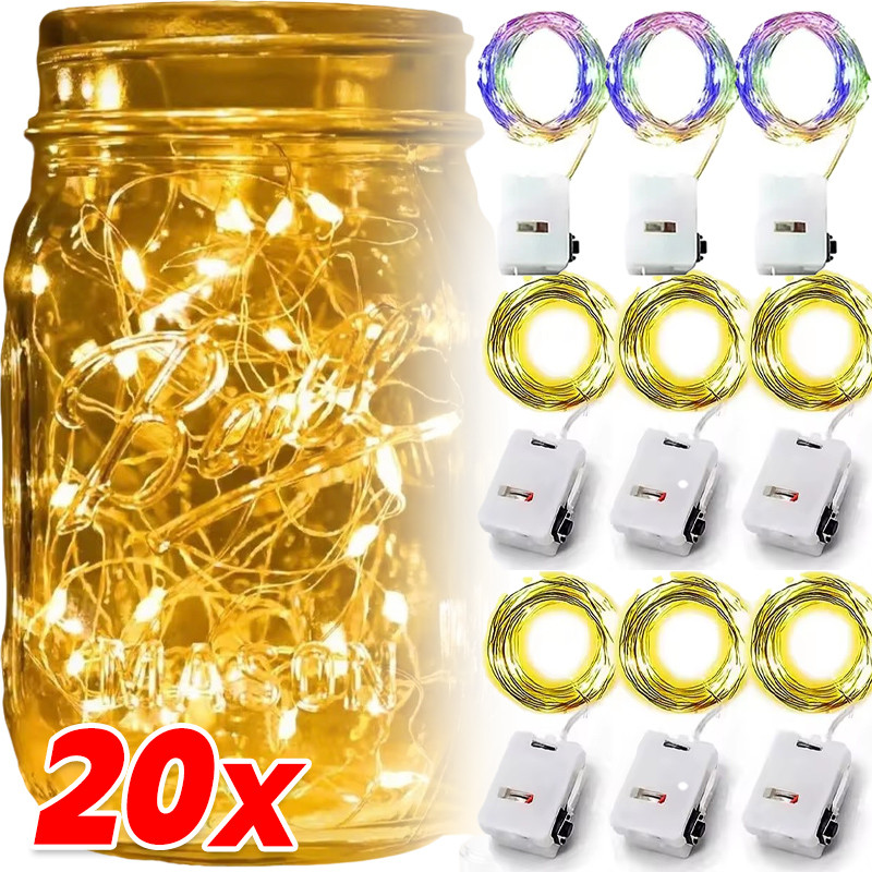 โคมไฟ_twinkle_led ขนาดเล็ก 5/10/20 ชิ้น ทำจากทองแดง มีแบตเตอรี่ในตัว สำหรับตกแต่งหรือ diy – โปรปัง