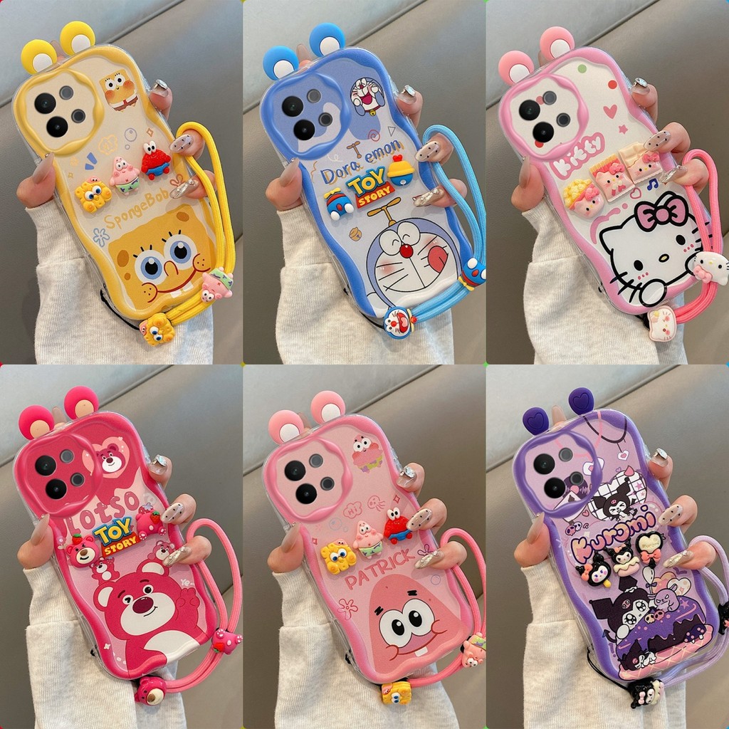 เคส OPPO A6 PRO มีหู เคสโทรศัพท์ซิลิโคนอ่อนนุ่ม TPU การ์ตูน