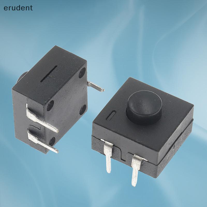 Erudent 10 ชิ้น 12X12 มม.ปุ่มไฟฉาย 3 ขาแนวตั้งตรงใส่ปุ่มเปิดและหนึ่งปิดใหม่