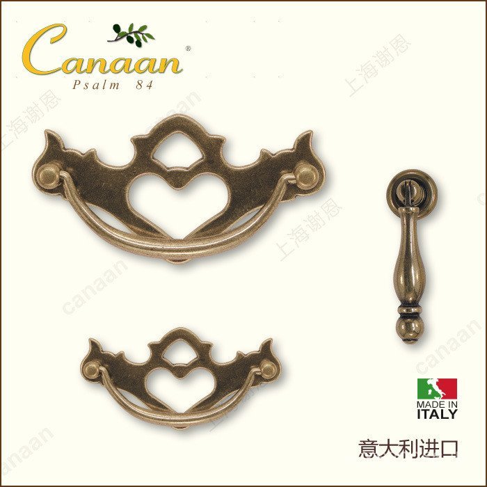 รุ่น Canaan ลิ้นชักเดิมอิตาลีนําเข้ายุโรปคลาสสิก Canaan 06308 ประตูตู้ทองแดงจับ TAXP