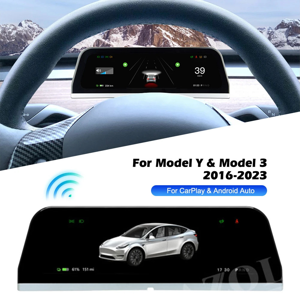 รถ Head-up Display หน้าจอสัมผัส Hud พร้อม Wireless Carplay Android Auto Speaker นําทางความเร็วสําหรั